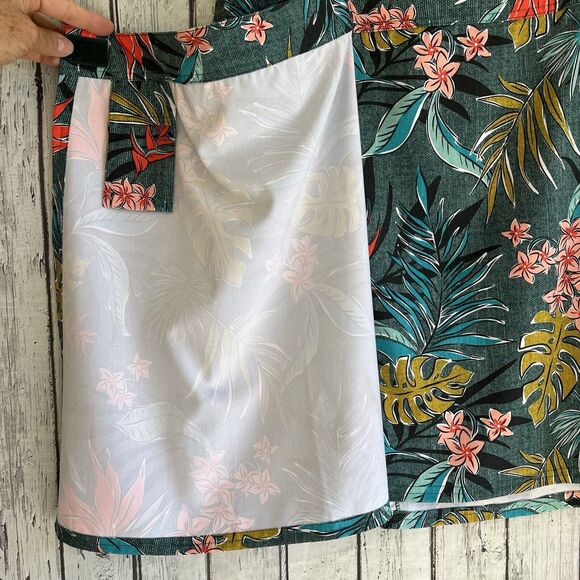 RipSkirt Hawaii Womens Wrap Skirt Size XL Length 2 Vintage Bali Jungle Print - Picture 4 of 12